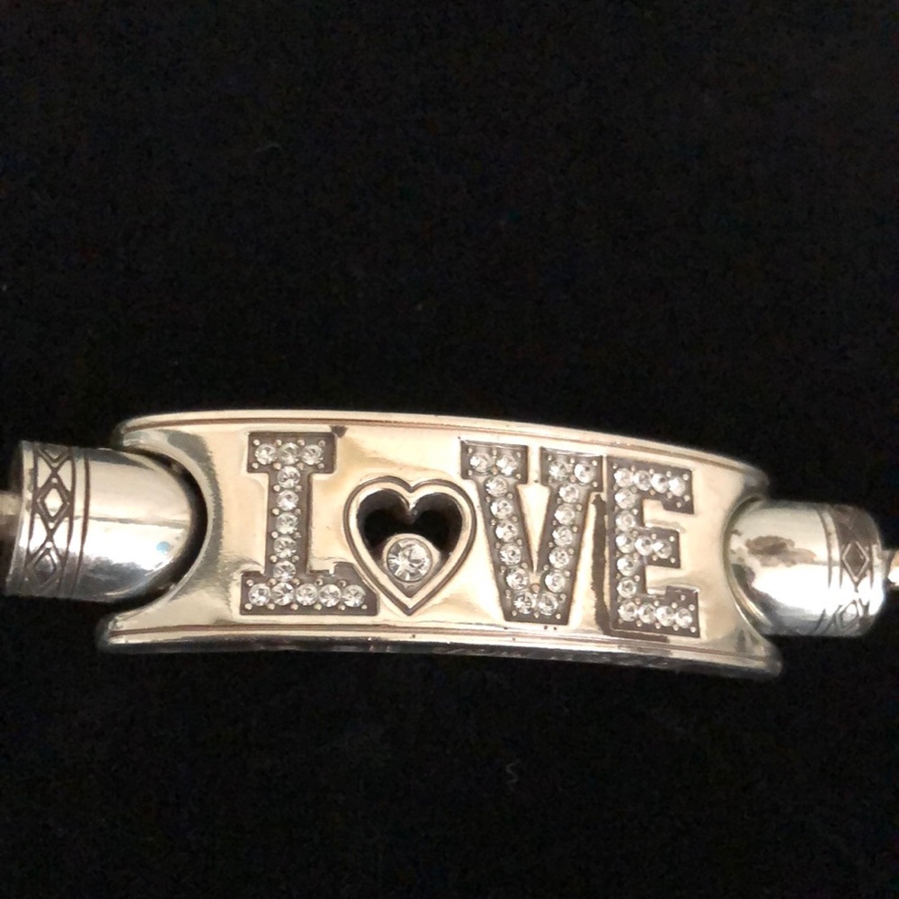 Brighton Silver love bracelet. Measures 8 1/2 inches including clasp